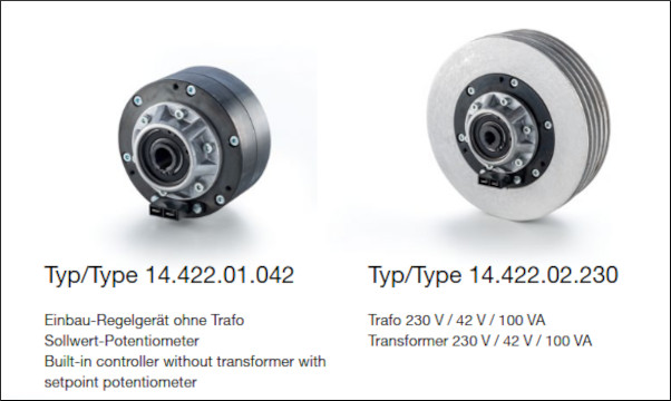 Порошковые тормоза с радиатором Type 14.512.-.22 и Type 14.512-.12